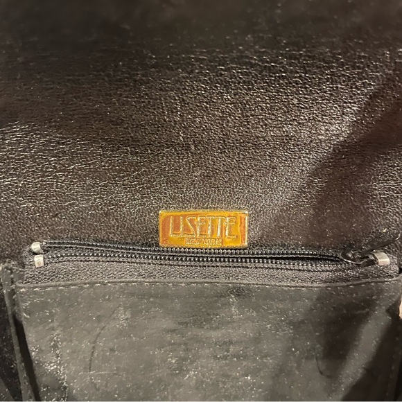 Adorable vintage leucite black gold handbag 70’s-80’s mod - Picture 6 of 9